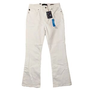 Johnny Was Marseille Baby Boot Ankle Crop Jeans White Women's Size 28 NWT